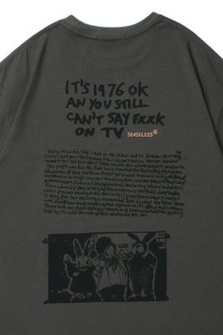 1976 Y2K Streetwear Aesthetic Summer T-Shirt