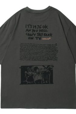 1976 Y2K Streetwear Aesthetic Summer T-Shirt