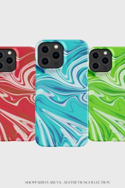 Abstract Liquid Swirl Phone Case for iPhone - Y2K Clothing