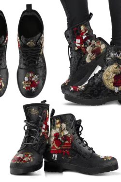 Alice in Wonderland Combat Boots - Red Series