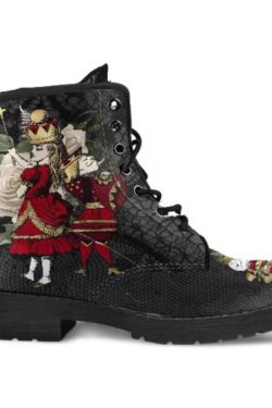 Alice in Wonderland Combat Boots - Red Series