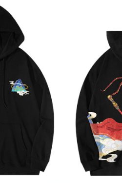 Autumn Hip Hop Hoodie - Embroidered Streetwear for Men and Women