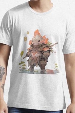 Axolotl Samurai T-Shirt - Kawaii Anime Gift for Him