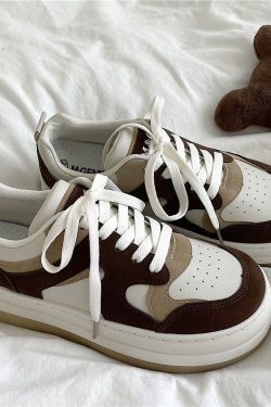 Bape Shooting Star Platform Sneakers - Trendy Brown Shoes