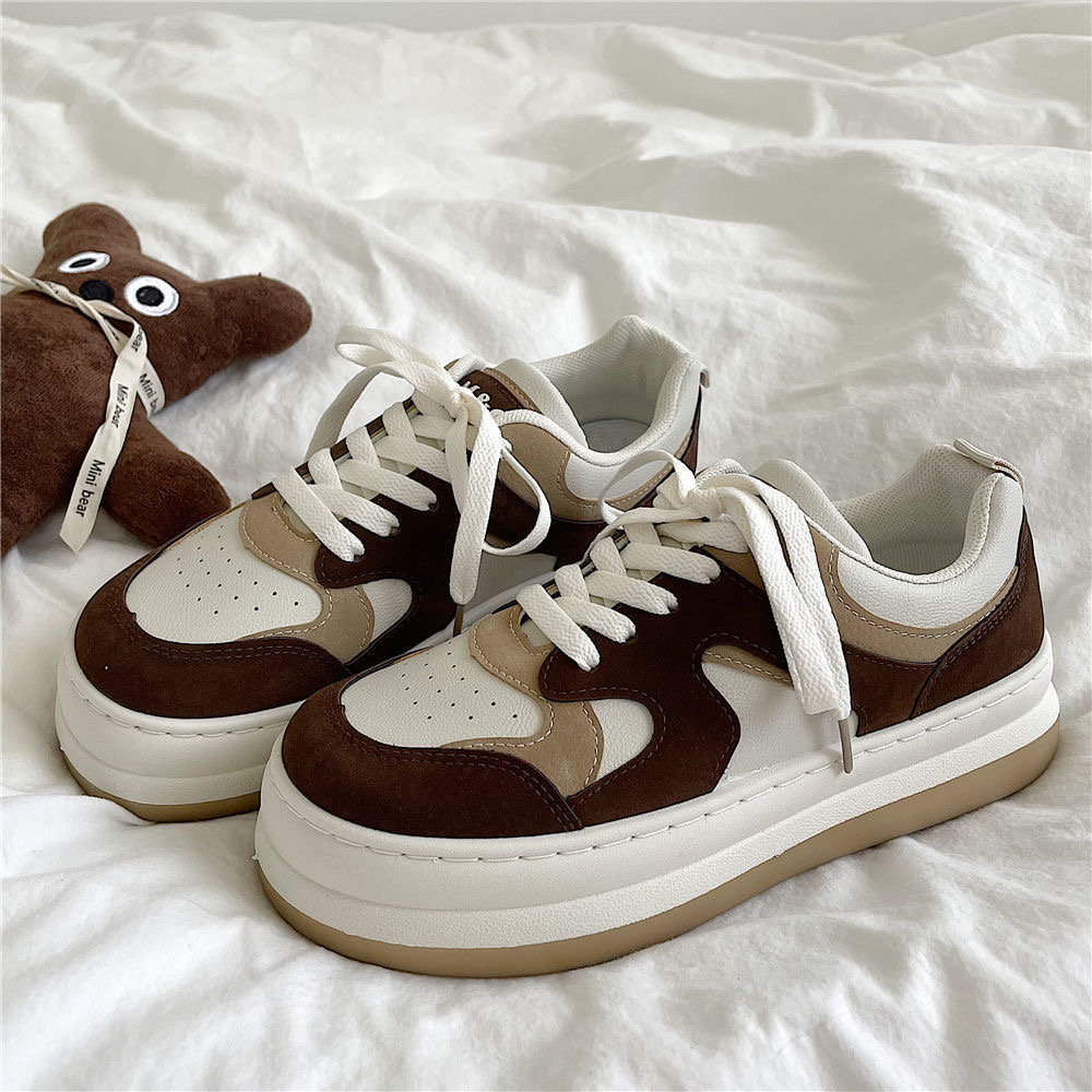 Bape Shooting Star Platform Sneakers - Trendy Brown Shoes