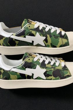 Bapesta Camouflage Sneakers - High Quality Men's Vintage Shoes