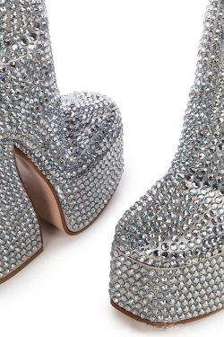 Bedazzled High Heels - Sparkly Rave Boots for Her Party Costume