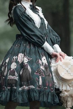 Black Gothic Lolita Dress - Women's Japanese Fashion Vintage JSK Dress