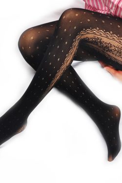 Black Lolita Socks Sexy Pantyhose Lace Tight Gothic Cosplay Tight
