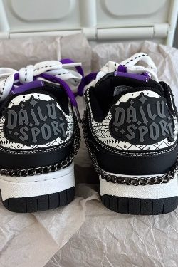Black Platform Sneakers - Y2K Clothing Fashion