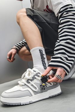 Black Platform Sneakers - Y2K Fashion for Men and Women