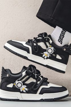 Black Platform Sneakers - Y2K Fashion for Men and Women