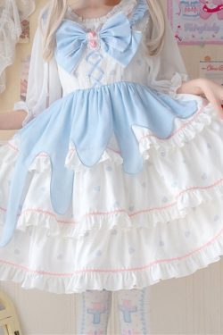 Blue Bow Lolita Dress - Y2K Clothing Fashion | Shop Now