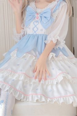 Blue Bow Lolita Dress - Y2K Clothing Fashion | Shop Now