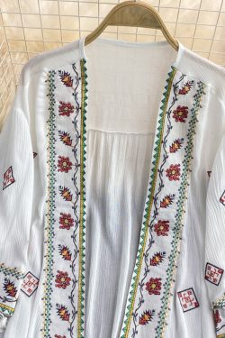 Bohemian Embroidered Tassel Chiffon Cardigan - Women's Summer Shirt