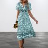 Bohemian Print Midi Dress - Y2K Clothing - Women's Fashion