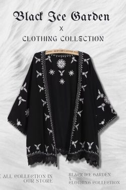 Boho Style Embroidered Kimono Cardigan - Y2K Fashion