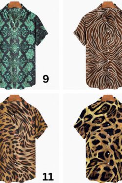 Colorful 3D Leopard Print Hawaiian Shirt for Men - Size S-5XL