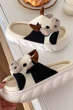 Cute Cow Slippers - Fluffy and Cozy Animal Slippers