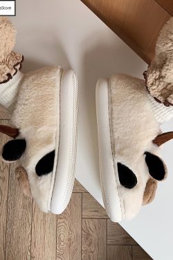 Cute Cow Slippers - Fluffy Animal House Slippers