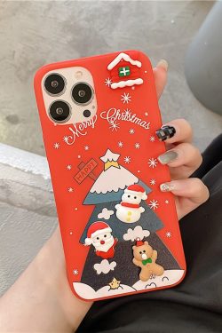 Cute Santa Tree iPhone 14 13 12 11 Pro Max Case | Y2K Clothing Fashion