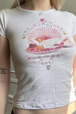 Dainty Mermaid Baby T-Shirt for Kids - Y2K Clothing