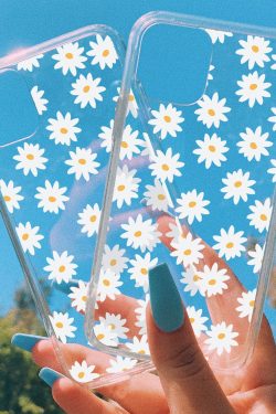 Daisy Aesthetic Clear Phone Case for iPhone Pro Max