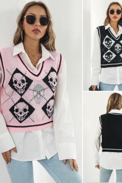 Dark Academia Y2K Grunge Sweater - Gothic Egirl Clothing