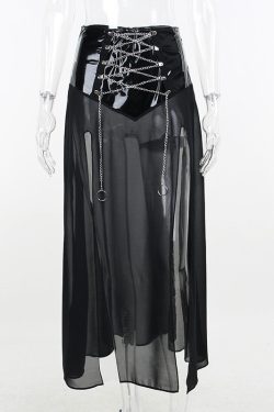 Dark Mesh Halter Crop Top - Y2K Streetwear Fashion