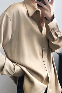 Elegant Silky Long Sleeve Office Polo Shirt for Women