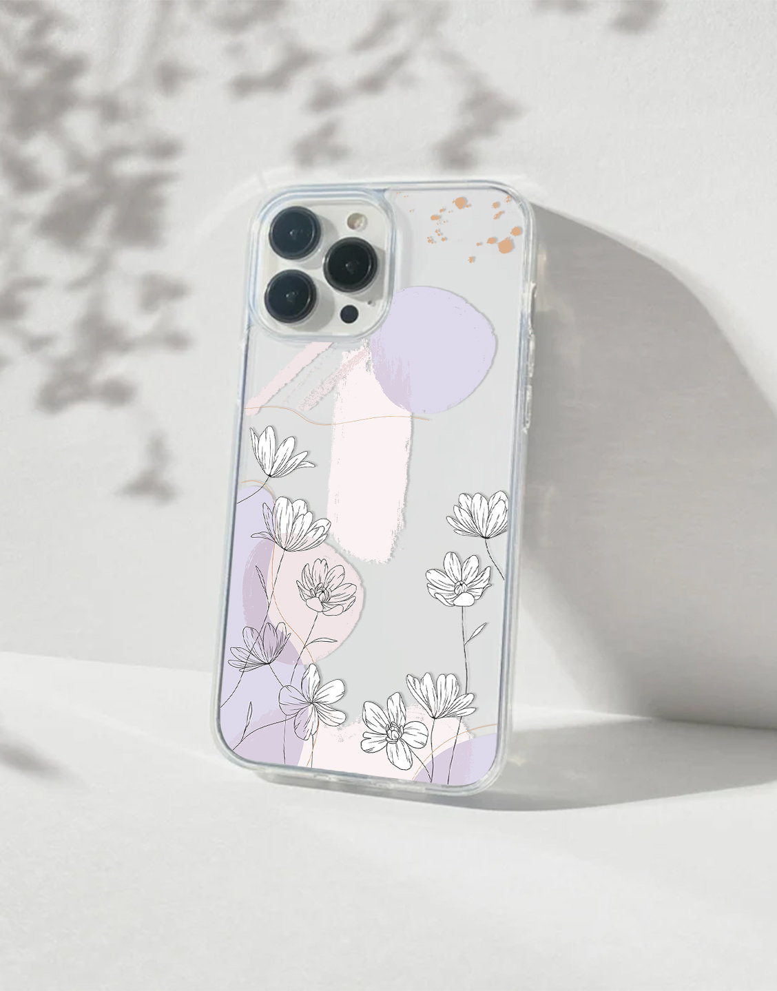 Floral Y2K Phone Case for iPhone 14 Pro Max - Purple Plants