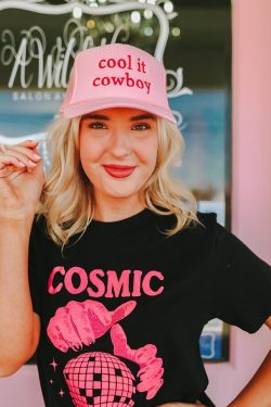Funny Pink Trucker Hat for Women - Y2K Streetwear Snapback Cap