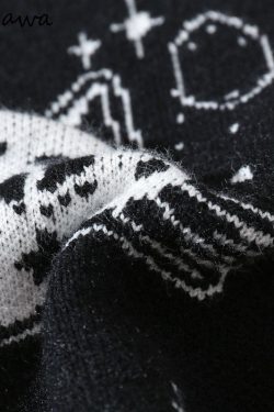 Galaxy Cat Sweater - Korean Fashion Knit Pullover