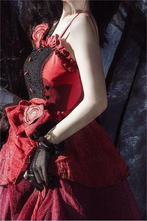 Gorgeous Lolita Dress Summer Fashion Red JSK Y2K Clothing