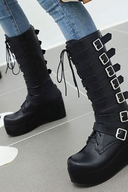 Goth Platform Ankle Boots - Women's Punk Shoes