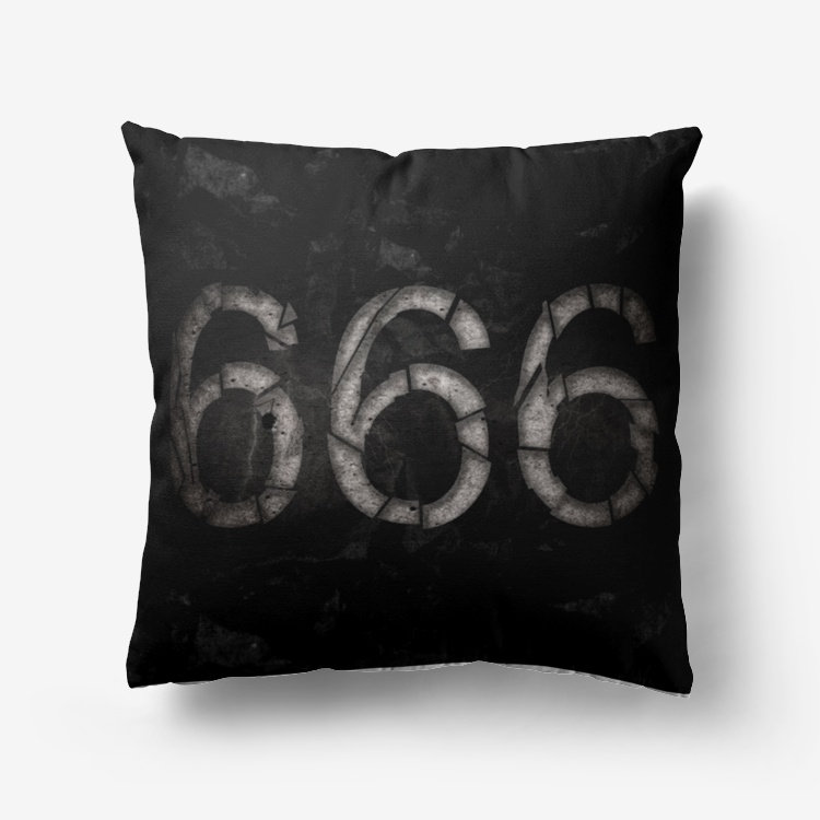 Gothic Devil Cushion Cover - Skull Satanic Satanism Pillow