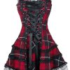 Gothic Lace Frill Dress - Plus Size Sleeveless Cosplay Costume