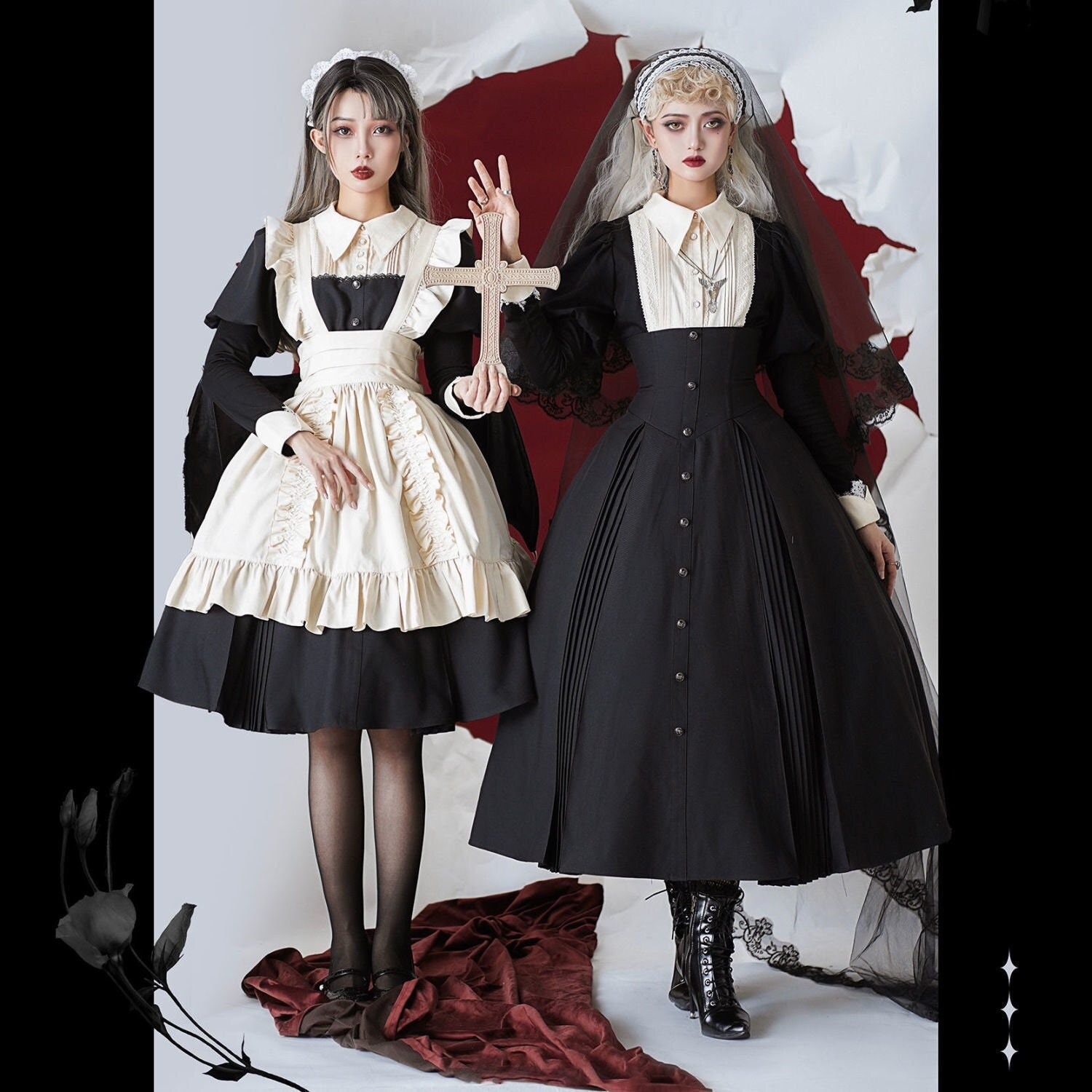 Gothic Maid Lolita Party Cosplay Costume Dresses