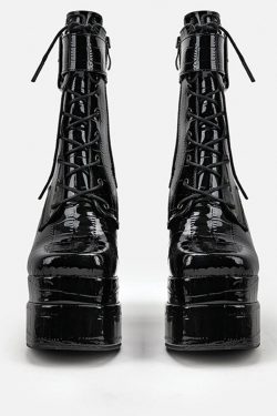 Gothic Platform Boots - Demonia Punk Heeled Shoes