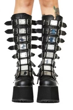 Gothic Platform Boots - Women's Punk Cosplay Wedges