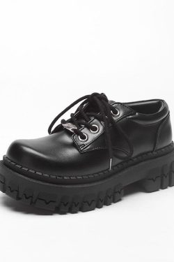 Gothic Platform Sneakers - Genuine Leather Goth Lover Gift