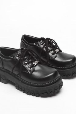 Gothic Platform Sneakers - Genuine Leather Goth Lover Gift