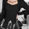 Gothic Puff Sleeve Women's Blouse - Mall Goth Fashion