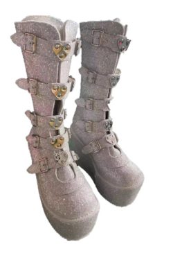 Gothic Punk Platform Boots - Chunky High Heels - Cosplay Lolita Shoes