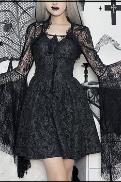Gothic Sheer Lace Mesh Top - Y2K Trendy See Through Clothing