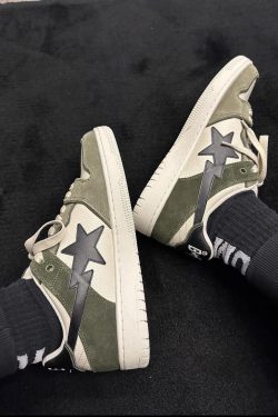 Green Bapesta Sneakers - High Quality Men's Vintage Shoes