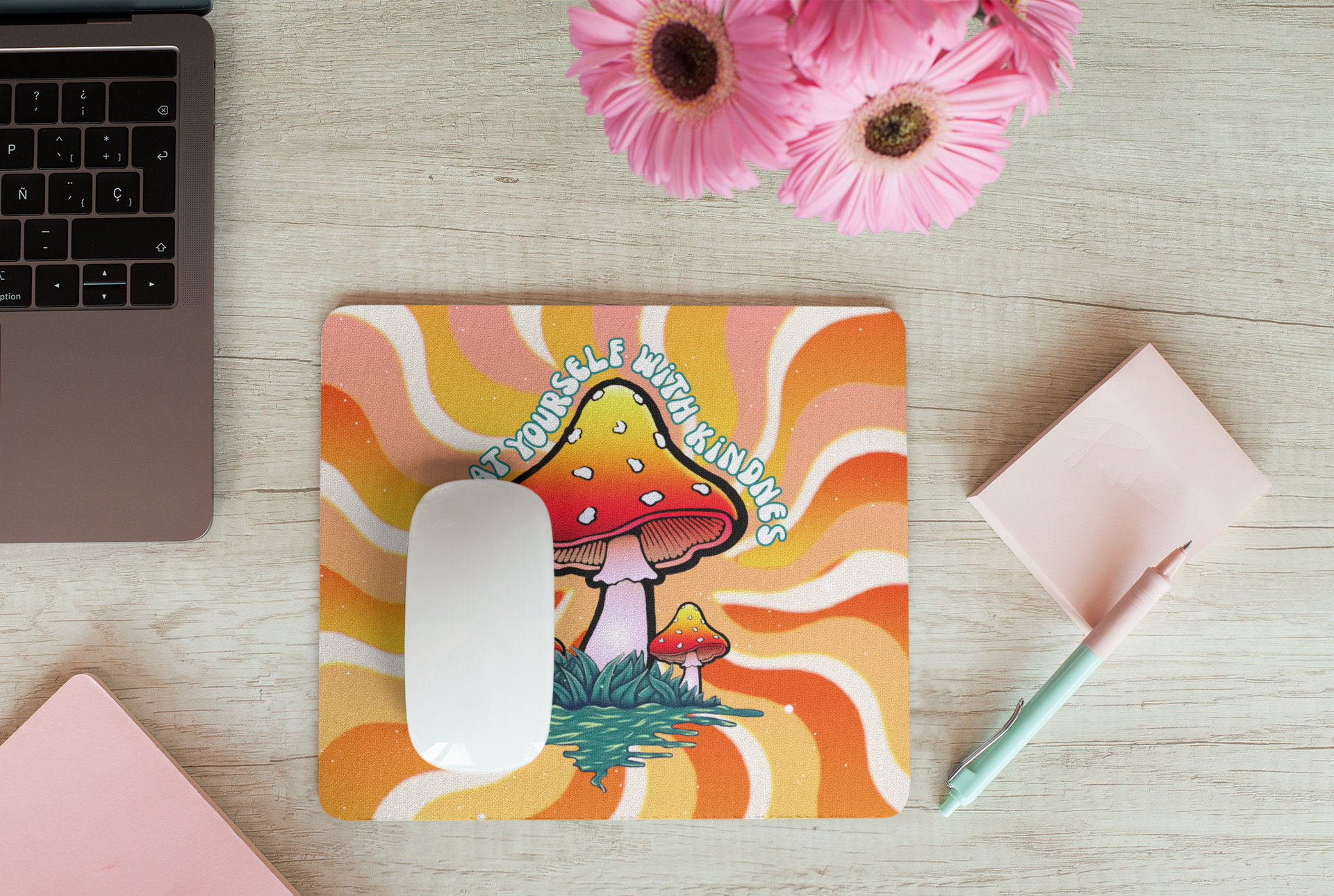 Groovy Mushroom Mousepad - Cute Aesthetic Gift
