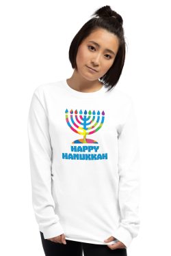 Happy Hannukah 2022 Menorah Long Sleeve Shirt