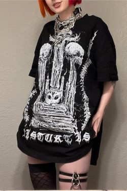 Harajuku Y2K Vintage Skull T-Shirt | Streetwear Hip-hop Edgy Clothing