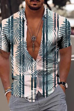 Hawaiian Tropical Men's Shirt - 3D Beach Short Sleeve